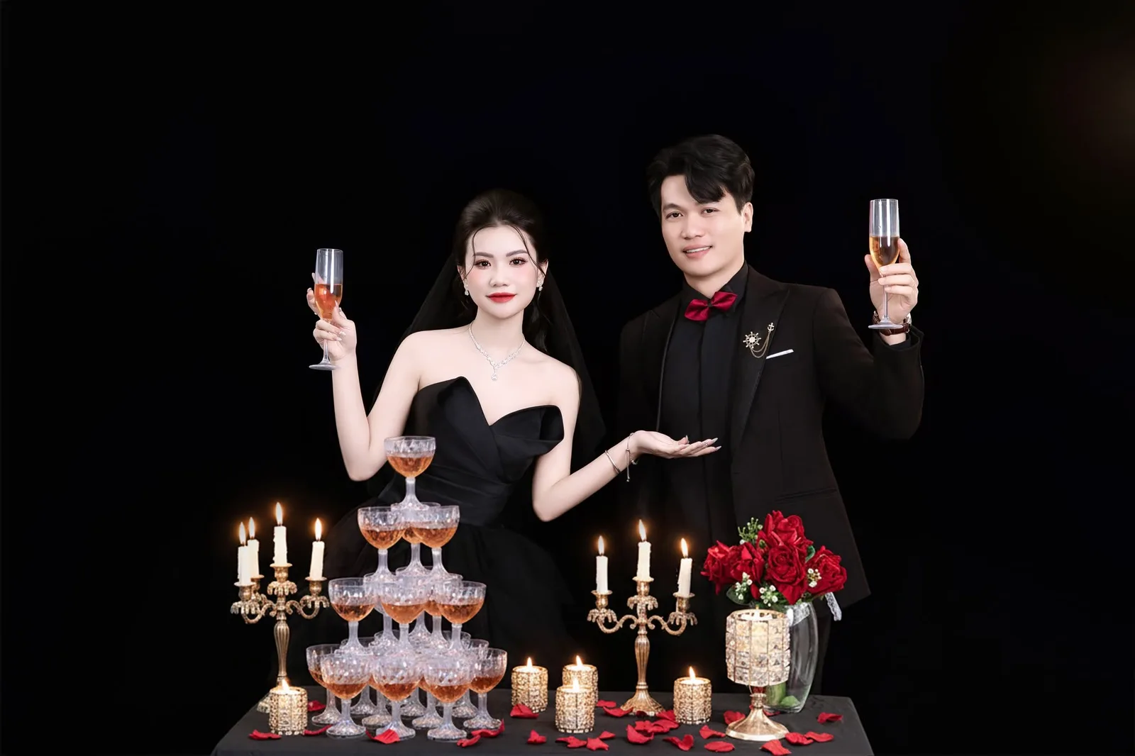 Không gian studio cưới và đội ngũ nhiếp ảnh, trang điểm